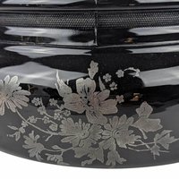 Vintage L.E. Smith Mt. Pleasant Black Glass Bean Pot with Lid | Black Amethyst Glassware |  Collectible Kitchenware | Serving Dish