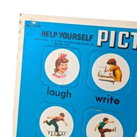 Vintage Whitman Help Yourself Picture Word Puzzles, 1961 No. 1 & 3, Educational Toys, Preschool Learning, Kids Room Decor