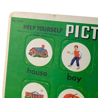Vintage Whitman Help Yourself Picture Word Puzzles, 1961 No. 1 & 3, Educational Toys, Preschool Learning, Kids Room Decor