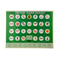 Vintage Whitman Help Yourself Picture Word Puzzles, 1961 No. 1 & 3, Educational Toys, Preschool Learning, Kids Room Decor