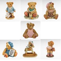 Vintage Cherished Teddies Figurines Lot, 1990s-2000s Collectible Bears, Enesco Figurines, Gift for Collector, Nursery Decor