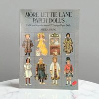 Vintage 1981 More Lettie Lane Paper Dolls by Sheila Young, Complete Set, Full Color Reproductions, Antique Paper Dolls