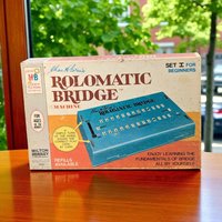 Vintage 1960s MB Chas Goren's Rolomatic Bridge Machine, Beginner Bridge Learning Tool, Classic Board Game, Gift for Bridge Enthusiasts