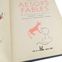 Vintage Aesop's Fables Hardcover, Illustrated by Christopher Sanders, Classic Literature, Collectible Book, Gift for Book Lover