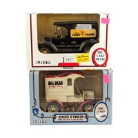 Vintage Diecast Banks - ERTL Big Bear & Fleet Farm Trucks - With Boxes