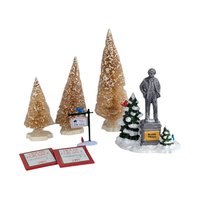 Vintage Dept 56 Village Accessories, Dept 56 Snow Village, Dept 56 Snowbabies, Mark Twain Statue, Frosty Pines Trees, Christmas Village