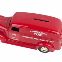Vintage Anheuser-Busch Diecast Banks - ERTL Ford & Chevy Panel Trucks - With Boxes