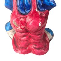 Vintage Paper Mache Clown Figurine, 12 Inch Clown, Handmade Clown, Collectible Clown, Circus Decor, Whimsical Decor
