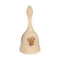 Vintage Fenton Chocolate Rose Cameo Satin Glass Bell, Handpainted Pam Bibbee, Collectible Fenton Glass, Gift for Fenton Collector