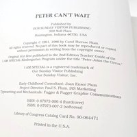 1991 Peter Can't Wait Softcover, Carol Therese Plum, Illustrated Children's Book