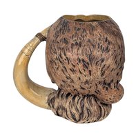 1976 Davy Crockett Ceramic Mug, American Frontier Collectible, Coonskin Cap Portrait Mug