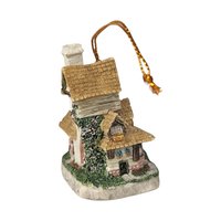 Pair of Vintage David Winter Cottage Ornaments: Buttercup Cottage and Flower Shop (1995)