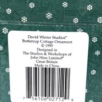 Pair of Vintage David Winter Cottage Ornaments: Buttercup Cottage and Flower Shop (1995)