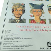 Vintage 1995 Famous Faces Norman Messenger Hardcover Book Princess Diana Caricature Art Gift for Royal Collectors, Unique Coffee Table Book
