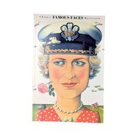 Vintage 1995 Famous Faces Norman Messenger Hardcover Book Princess Diana Caricature Art Gift for Royal Collectors, Unique Coffee Table Book