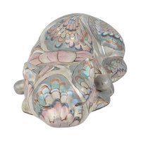 Vintage Ceramic Sleeping Cat Figurine Hand Painted Made in China Pet Lover Gift Decorative Animal Statue Shelf Decor