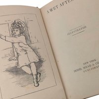 1884 Illustrated Children's Book, Antique Kids Story, Wet Afternoon, Dodd Mead, Collectible Children's Literature