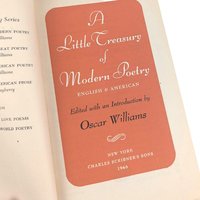 Vintage 1946 A Little Treasury of Modern Poetry, Oscar Williams Hardcover, 20th Century Poems Anthology, Classic Scribner's Book Decor