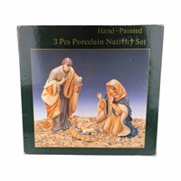 Vintage Kurt Adler Porcelain Nativity Set, 3 Piece Holy Family, Christmas Decor, Religious Gift