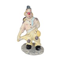Set of 3 Vintage Ceramic Clown Figurines, Clown Collectibles, Whimsical Decor, Circus Clowns, Unique Gift