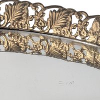 Vintage Oval Filigree Vanity Mirror Tray, Decorative Dresser Tray, Perfume Display, Gift for Her