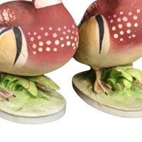 Vintage Lefton Ceramic Wood Ducks, Male & Female Pair, KW 139A/KW 139B, Hand-Painted, Collectible Figurines, Bird Decor