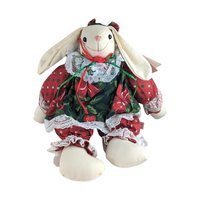 Ganz Heritage Plush Bunny Pair: Vintage Christmas Rabbit Stuffed Animals