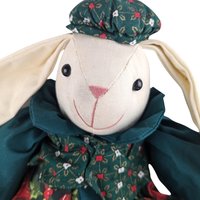 Ganz Heritage Plush Bunny Pair: Vintage Christmas Rabbit Stuffed Animals