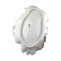 Antique Floral Serving Bowl by Carl Tielsch: German Porcelain with Gold Trim Decor