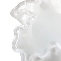 Vintage Fenton Silvercrest Milk Glass Ruffled Candy Dish