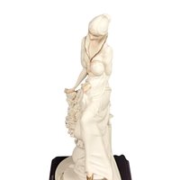 Vintage Capodimonte Maternity Statue by Armani: 1980s Italian Porcelain Art