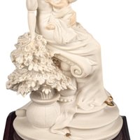 Vintage Capodimonte Maternity Statue by Armani: 1980s Italian Porcelain Art