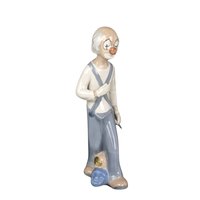 Vintage Cascades Porcelain Clown Figurine: Sad Clown Statue, Made in Spain