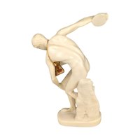 Vintage Discobolus Statue: Classical Greek Discus Thrower Sculpture