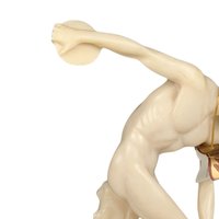 Vintage Discobolus Statue: Classical Greek Discus Thrower Sculpture