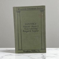 Antique Goethe's Faust Part 1: Bayard Taylor Translation, Collectible Hardcover