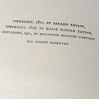 Antique Goethe's Faust Part 1: Bayard Taylor Translation, Collectible Hardcover