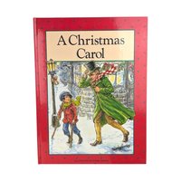 Vintage Christmas Book Pair, Merry Christmas with Love & A Christmas Carol, Hardcover Holiday Books, Illustrated Stories