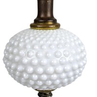 Vintage Milk Glass Hobnail Lamp, 11.5", White Glass Table Lamp, Retro Home Decor, Bedside Lamp, Vanity Lamp, Unique Gift