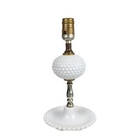 Vintage Milk Glass Hobnail Lamp, 11.5", White Glass Table Lamp, Retro Home Decor, Bedside Lamp, Vanity Lamp, Unique Gift