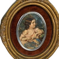 Vintage Cameo Creations Wall Decor | Sir Thomas Lawrence | John Thomas Peele | "Red Boy" & "Spring Flowers" | Oval Prints | 5.75 Inch