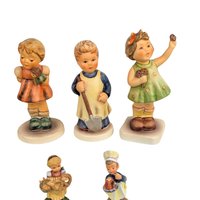 Vintage Hummel Figurine Set, 8 Piece Collection, Miniatures, "We Congratulate" Tin, Gift for Collector, Hummel Lovers
