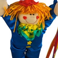 Vintage 1984 Dakin Plush Clown Rainbow Wall Hanging | Nursery Decor | Children's Room Decor | 80s Toy | Clown Collectible