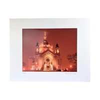 Vintage Saint Paul Cathedral Print, James Reininger Signed, Architectural Art, Minnesota Landmark, Gift for Art Lovers, Framed Wall Decor