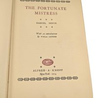1924 The Fortunate Mistress | Daniel Defoe | First Edition | Alfred A. Knopf | Hardcover Novel | Antique Book Gift | Literature Collector