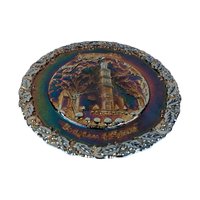 1975 Fenton Christmas Carnival Glass Plate | "Birthplace of Liberty" | Collectible Plate | Vintage Holiday Decor
