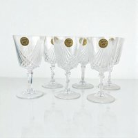 Vintage Crystal D'Arques Water Goblets, Set of 6, Taille Combourg, 25.5cl, French Crystal Glasses, Elegant Tableware, Gift for Entertaining