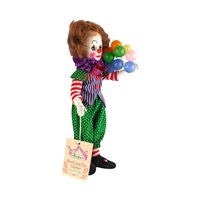 Vintage Effanbee Here Comes The Clowns Clarence Figure, 11 Inch Clown Doll, Collectible Clown Figurine, Gift for Clown Collector