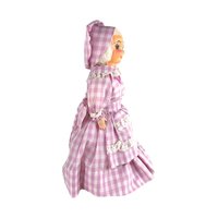 Vintage Handmade Soap Bottle Granny Doll with Glasses - 12" Folk Art Doll - Unique Gift - Whimsical Home Decor