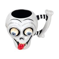 2002 Dept 56 Googly Eye Skull Mug, Halloween Mug, Spooky Decor, Novelty Mug, Collectible Mug, Gift for Halloween Lover